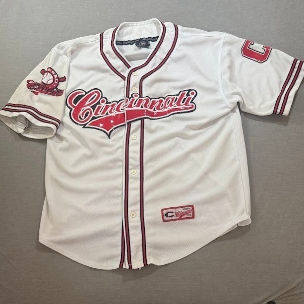 Vintage Cincinnati Colosseum Baseball Jersey White Sewn Mens‎ XL Sports